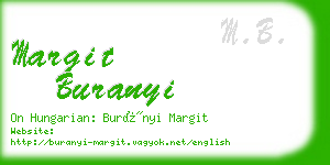 margit buranyi business card